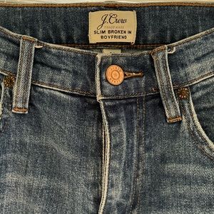 J Crew Trademark Slim Broken In Boyfriend Jeans